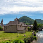 Torrent in the village of Arreau. Pyrenes mountains. South of France